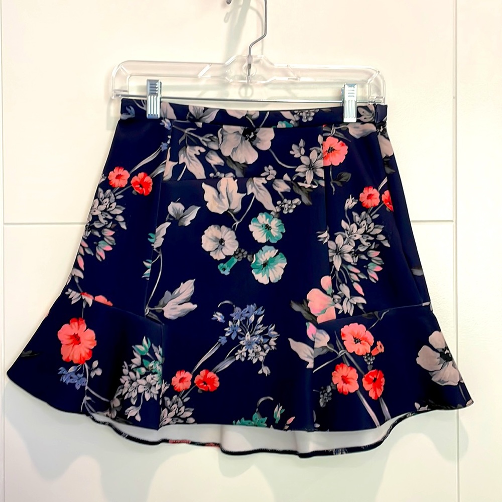 Zara flowered mini skirt